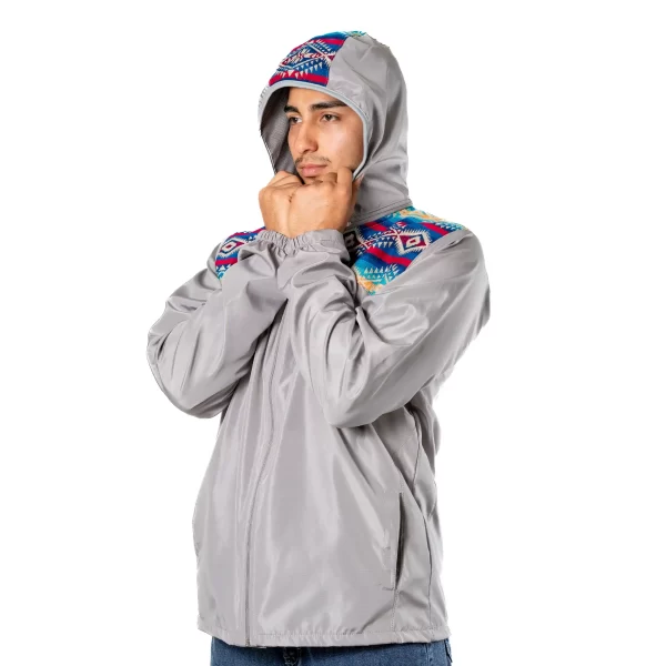Artisan Waterproof Jacket Gray with Andean Stripes