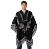 Handmade Andean Poncho Black and Gray Wholesale