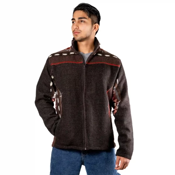 Handmade Andean Turtleneck Jacket with Tribal Details