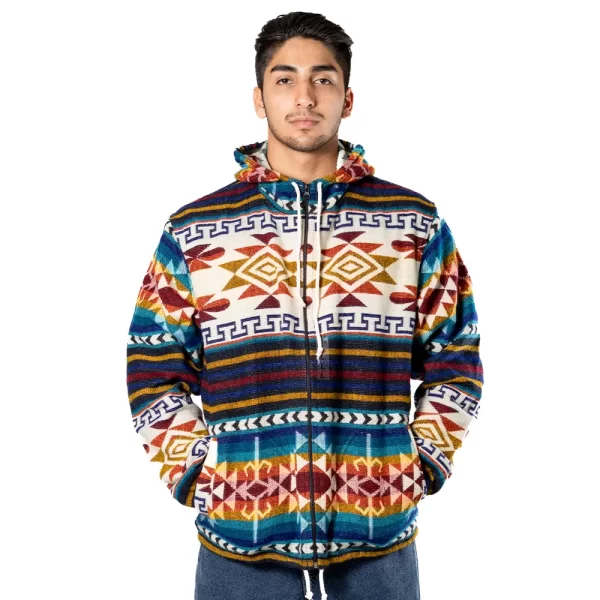 Handmade Boho Festival Hoodie with Bright Multicolor Design