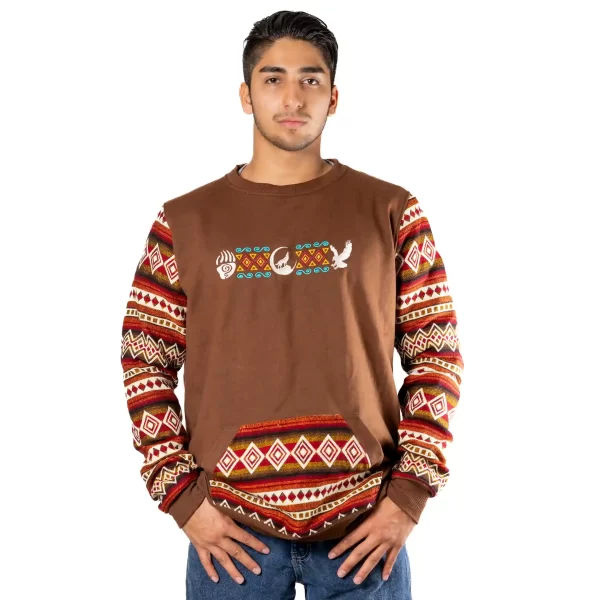 Indigenous Handmade Andean Sweater with Geometric Designs