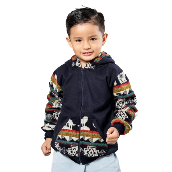 Kids Andean Alpaca Hoodie Handmade Ecuador