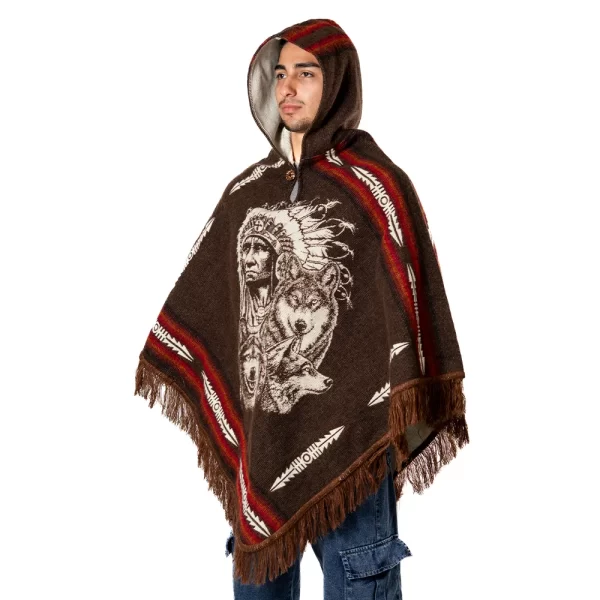 Native Andean Poncho with Tribal Art Unisex