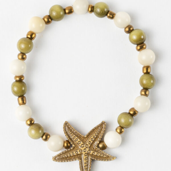 Natural Tagua Star Charm Bracelet Sustainable Jewelry