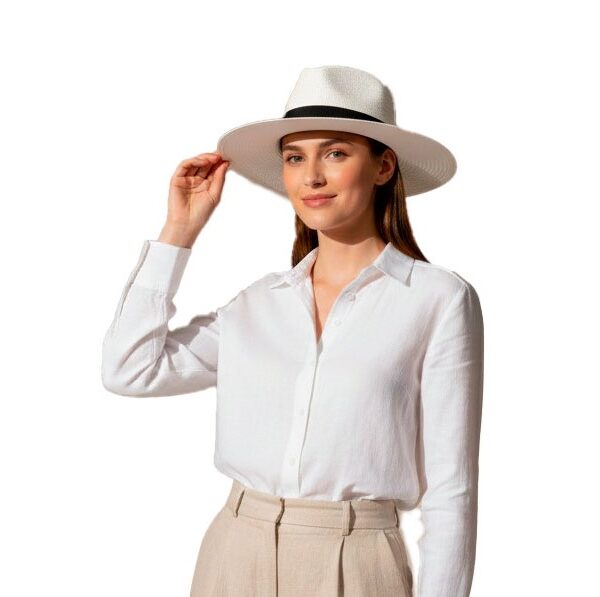 Panama Fedora Hat Wholesale Handmade in Ecuador white
