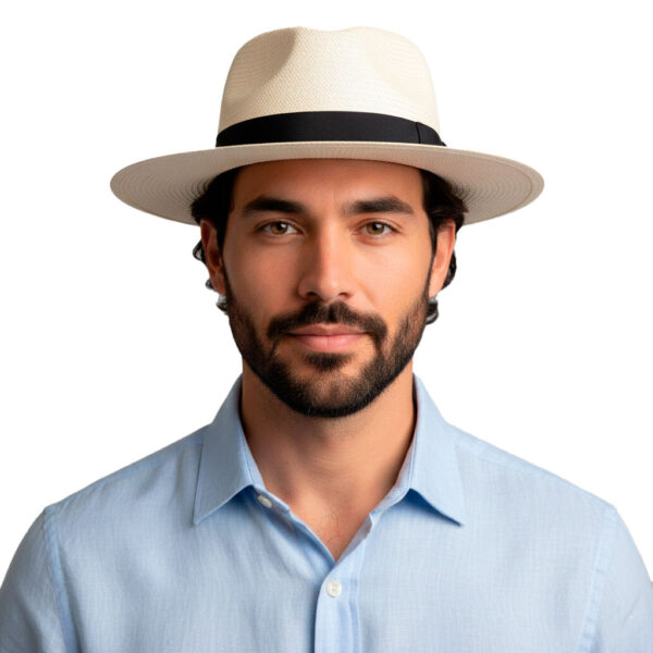 Panama Hat Fedora natural Handmade Toquilla Straw