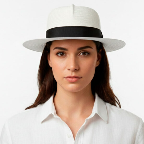 Panama Hat Optimo White Traditional Style Export Wholesale Ecuador