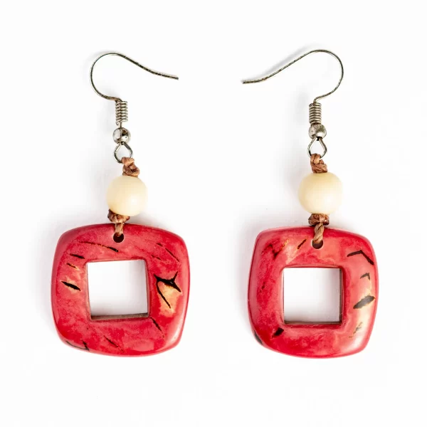 Wholesale Tagua Earrings Square Eco Jewelry