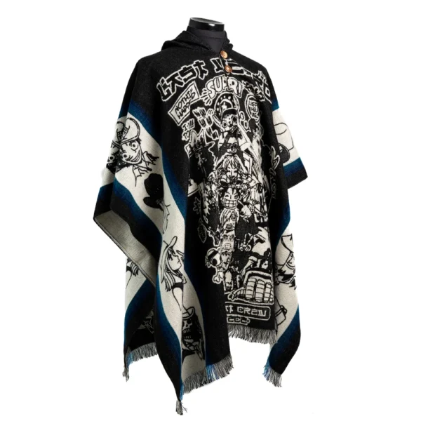 Cartoon Anime Alpaca Poncho Wholesale One Piece Luffy Inspired Design