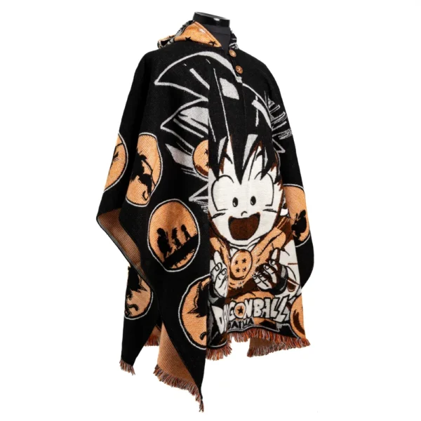 Goku Inspired Alpaca Poncho Wholesale Handmade Ecuadorian Unisex Artesanal