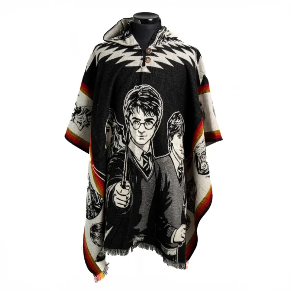 Harry Potter Inspired Alpaca Poncho Wholesale Handmade Ecuadorian Unisex Artisanal Fashion