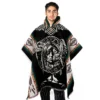 Native Spirit alpaca poncho, handmade in Ecuador, Andean indigenous art