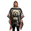 Bear Hooded Poncho Blanket Unisex Tribal Wildlife Cape