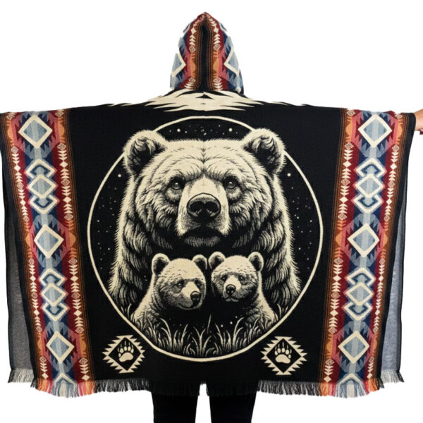 Bear Native Style Poncho Hoodie for wholesale Ecuador
