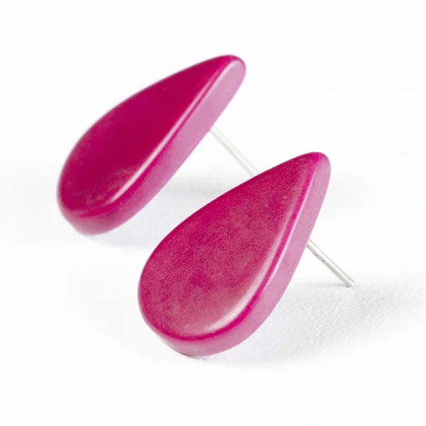 Eco Jewelry Tagua Earrings Artisan Handmade Teardrop Design wholesale