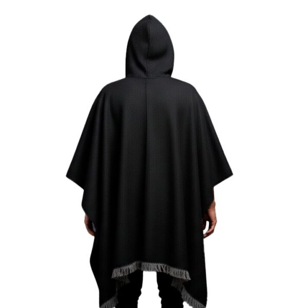 Ecuador Authentic Black Alpaca Poncho Andean Handmade Unisex Cloak Wholesale