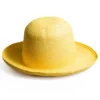 Fashion Color Straw Hat for Women Beach & Resort Style Handmade Ecuador yellow