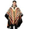 Geometric Andean Alpaca Poncho Wholesale Handmade Ecuador