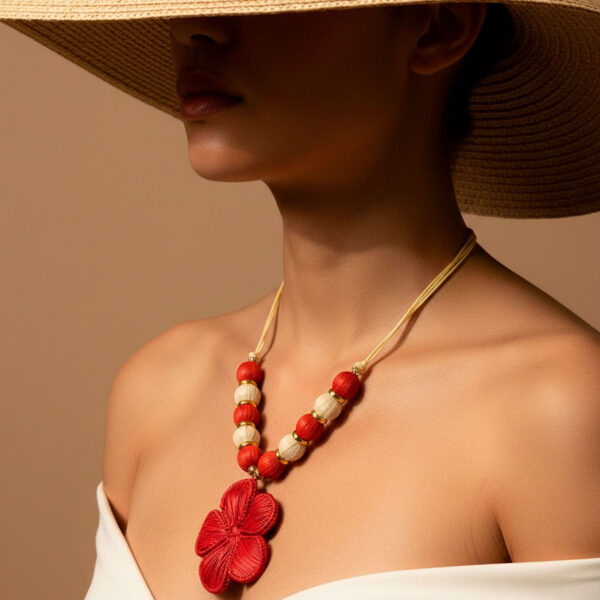 Handmade Artisan Necklace Statement Jewelry Piece wholesale Ecuador