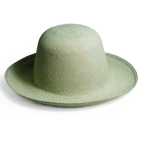 Handmade Color Straw Bucket Hat Toquilla Ecuador Summer Fashion green