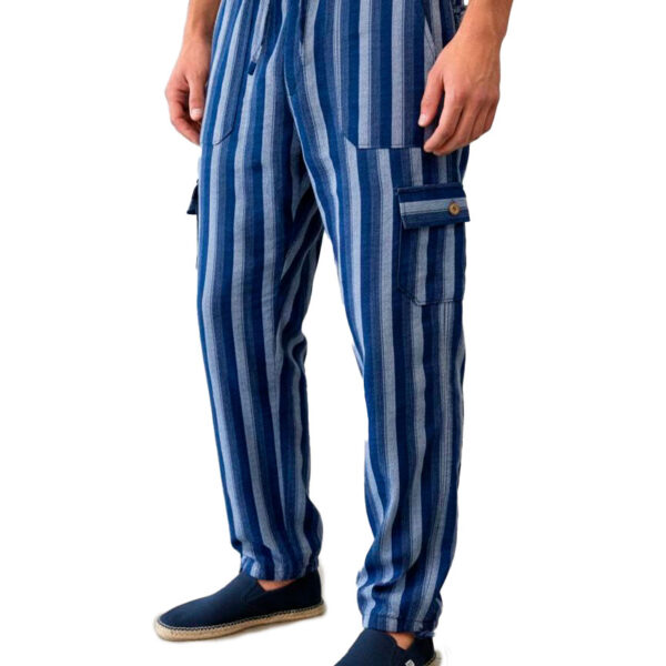 Handwoven Striped Cotton Pants Artisan Clothing