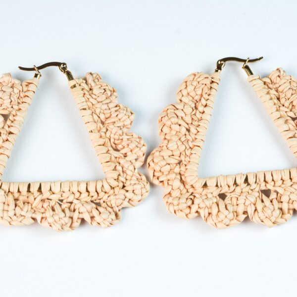 Handwoven Toquilla Straw Statement Earrings