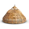 Rustic Natural Rattan Ceiling Lamp Handmade Boho Farmhouse Decor