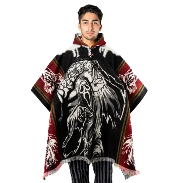 Scary Movie Inspired Alpaca Poncho Wholesale Ecuador