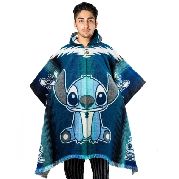 Stitch Inspired Alpaca Poncho Wholesale Handmade Ecuador