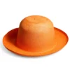 Sustainable Straw Bucket Hat Colorful Toquilla Handmade Ecuador Orange