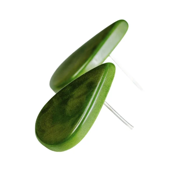 Teardrop Shape Tagua Earrings Eco Conscious Artisan Design wholesale