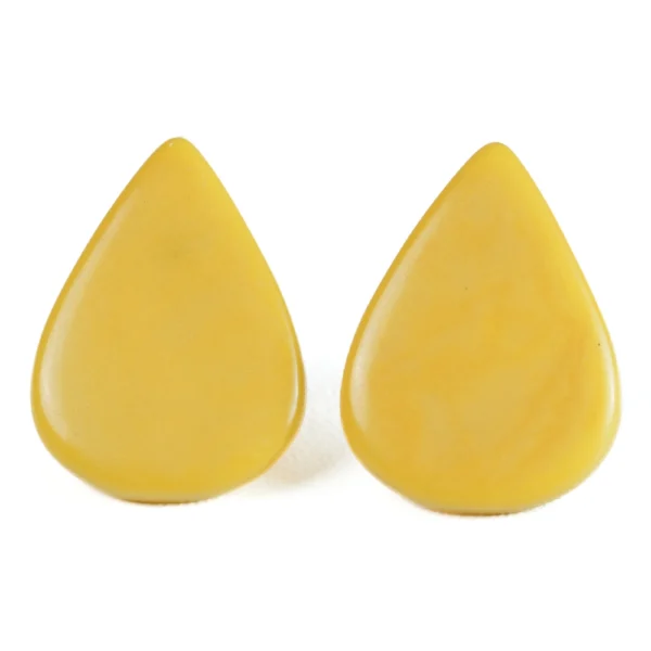 Teardrop Tagua Earrings Handmade Sustainable Artisan Jewelry wholesale