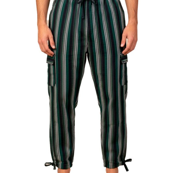 Unisex Handmade Pants Breathable Striped Cotton wholesale