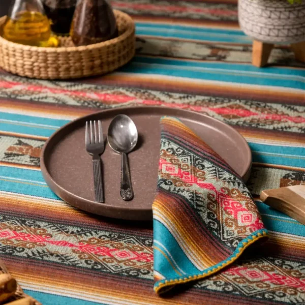 Andean Boho Table Runner Authentic Ecuadorian Textile Table Cover