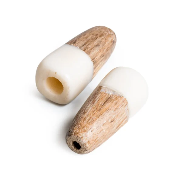 Artisan Tagua Pipe With Wood Natural Vegetable Ivory Pipe