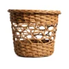 Boho Style Handwoven Basket Natural Fiber Decorative Storage Basket