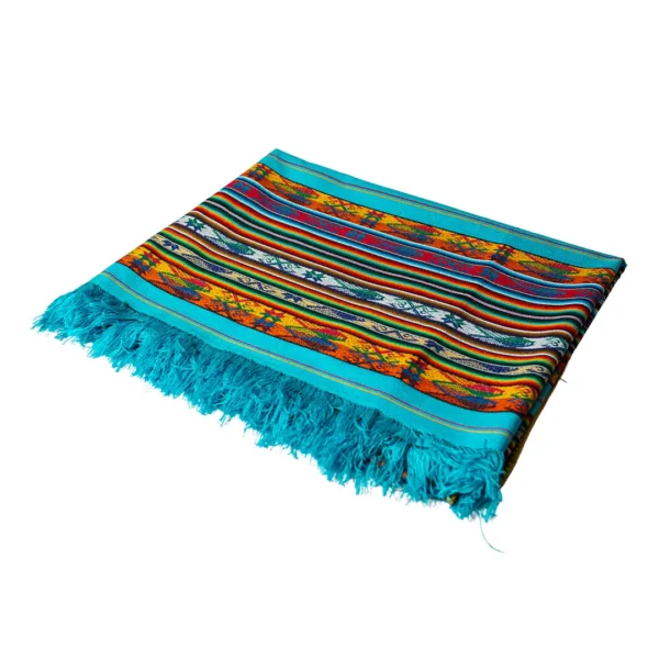 Colorful Ethnic Tablecloth Traditional Ecuadorian Andean Fabric