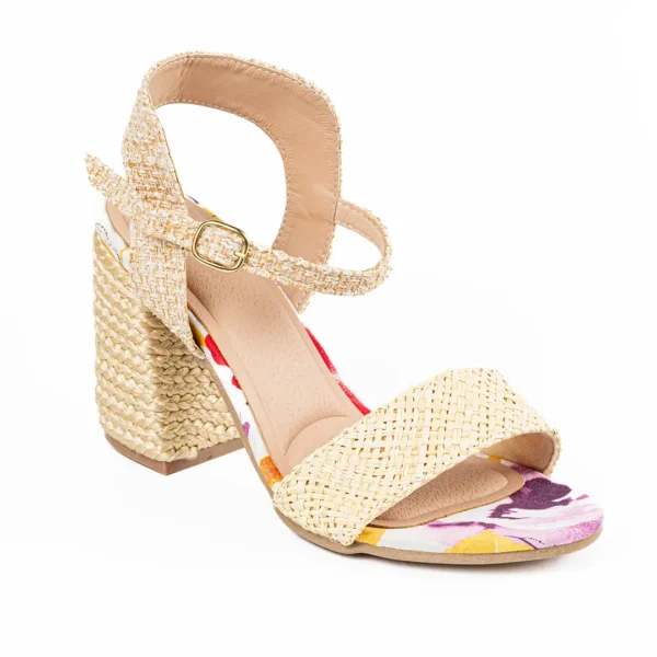 Elegant Handwoven Straw Platform Sandals – Ecuador Artisan Summer Fashion Heels