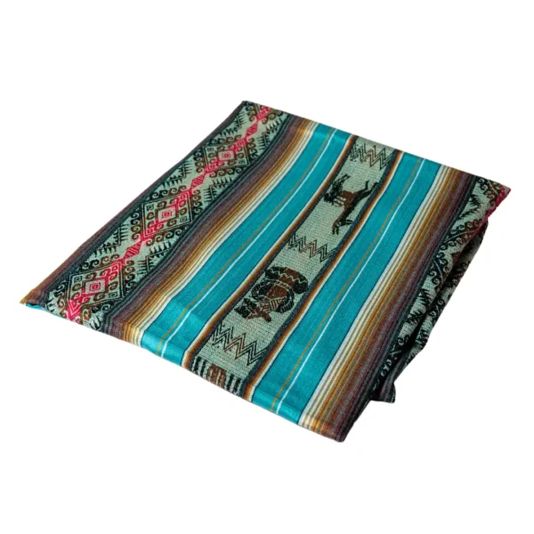 Handmade Andean Textile Tablecloth Rustic Boho Dining Table Cover