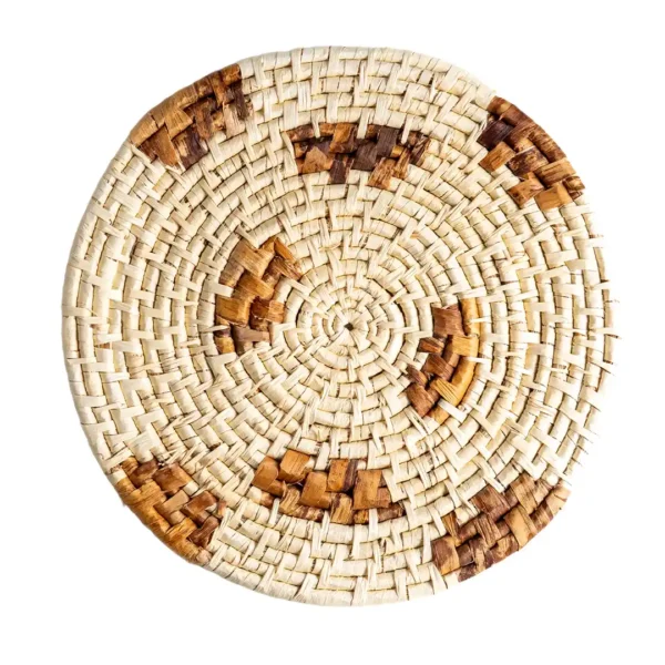 Handwoven Banana Fiber Placemat Natural Round Table Mat Eco Decor Wholesale