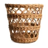 Handwoven Natural Fiber Basket Rustic Artisan Storage Basket Handmade
