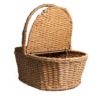 Handwoven Picnic Basket Handmade Natural Fiber Basket with Handle Wholesale