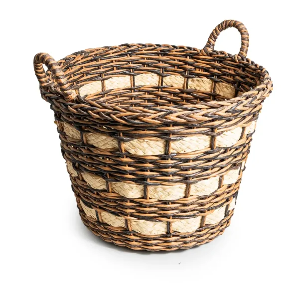 Handwoven Rustic Basket Eco Friendly Natural Fiber Storage Basket