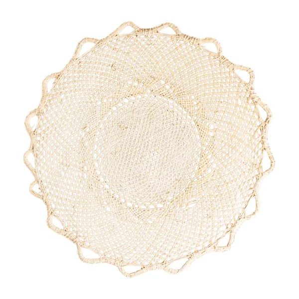 Handwoven Toquilla Straw Placemat Natural Round Table Mat Handmade Wholesale
