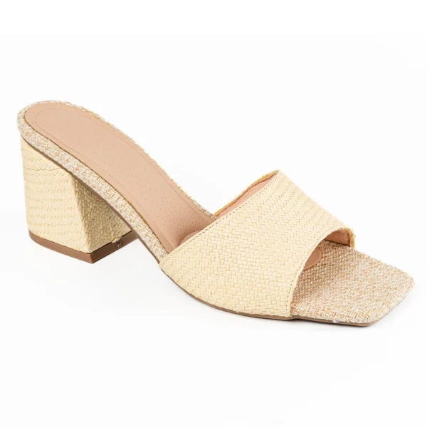 Natural Toquilla Straw Block Heel Sandals Handmade in Ecuador Artisan Summer Fashion Footwear