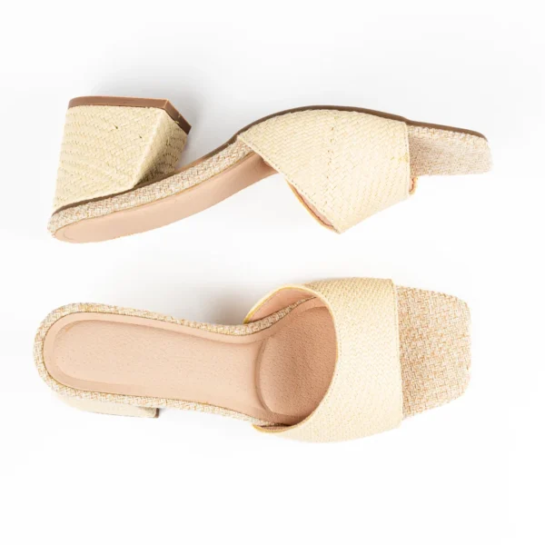 Natural Toquilla Straw Block Heel Sandals Handmade in Ecuador Artisan Summer Fashion Footwear