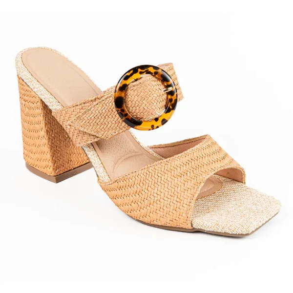 Natural Toquilla Straw High Heel Sandals Handmade in Ecuador Artisan Summer Fashion Footwear