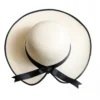 Womens V-Shaped Wide Brim Panama Hat Wholesale Summer Handmade Ecuador