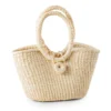 luxury natural straw tote bag handwoven ecuador