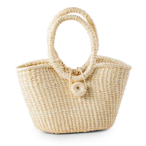 luxury natural straw tote bag handwoven ecuador